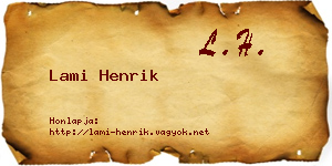 Lami Henrik névjegykártya