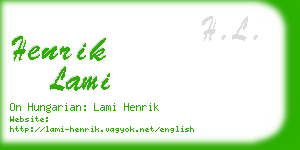 henrik lami business card